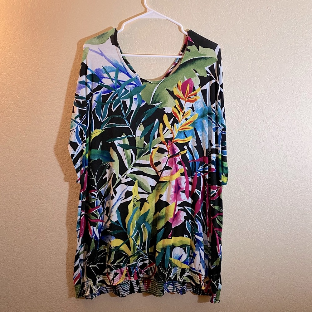 Cj Banks Colorful Floral Shirt